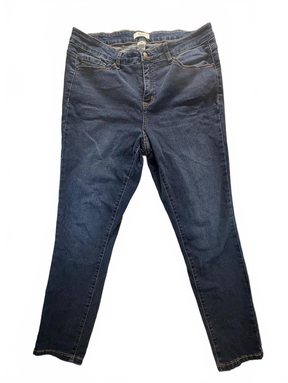 BLEU Women’s Jeans 16W Straight Leg Stretch Denim Medium Wash Plus Size